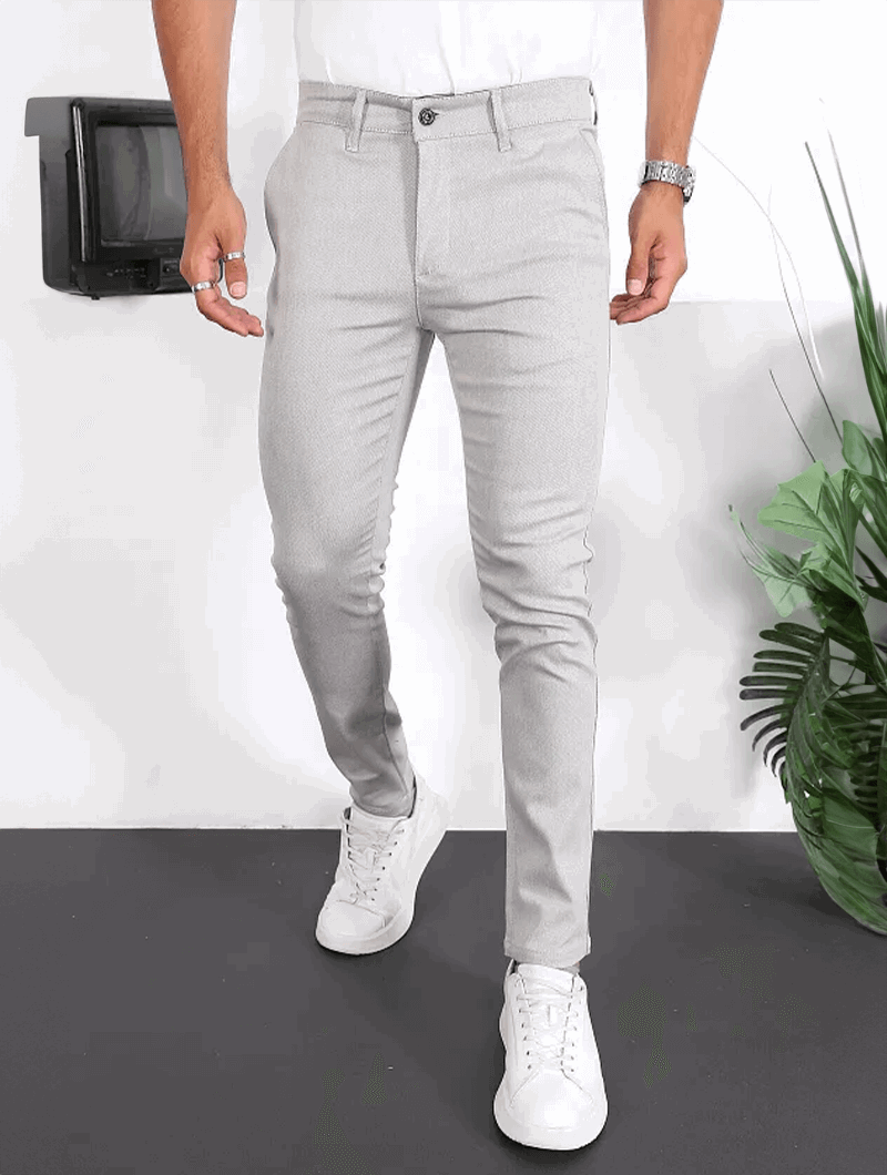 Noa Stretch Pants - Light Grey