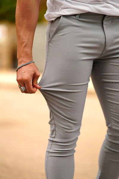 Noa Stretch Pants - Light Grey