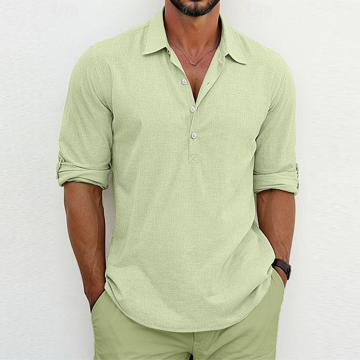 Classic Linen Polo Shirt