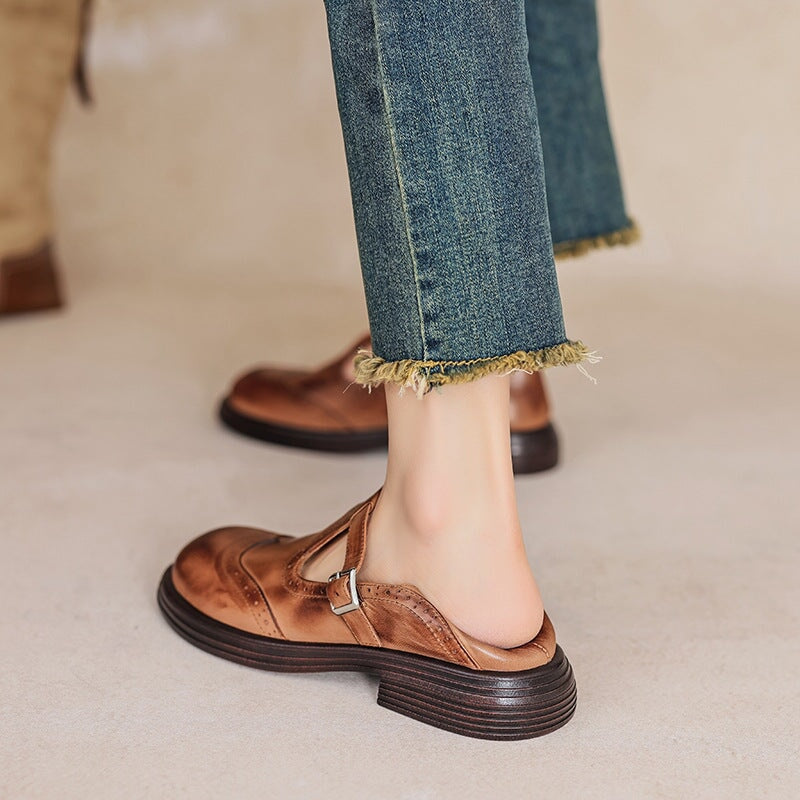 VeldaClassic – Elegant Leather Mary Janes