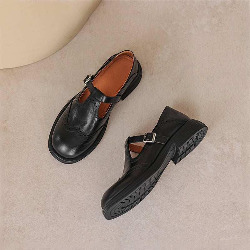 VeldaClassic – Elegant Leather Mary Janes