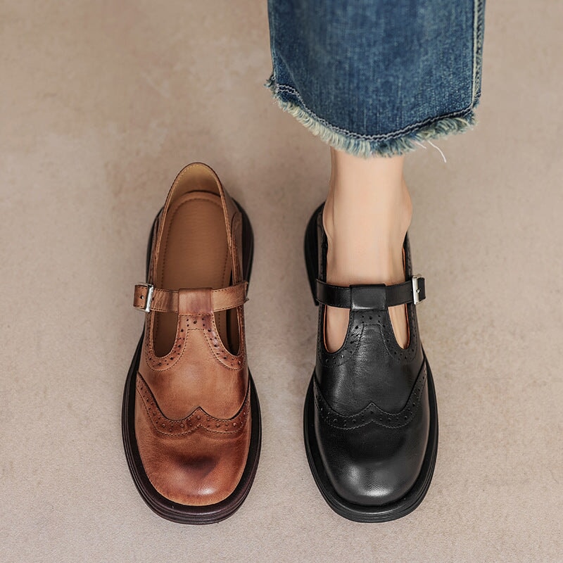 VeldaClassic – Elegant Leather Mary Janes